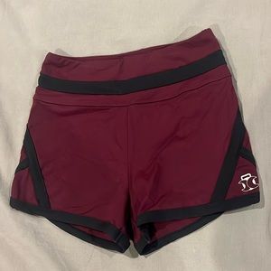 Lunar Body - high waisted shorts - maroon - size LARGE